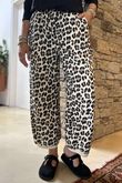 The Scamp Leopard Demi Bloom Pant Ecru